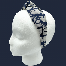 Load image into Gallery viewer, The Kate Knotted Headband - Navy Trotter