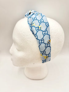 The Kate Knotted Headband - Blues