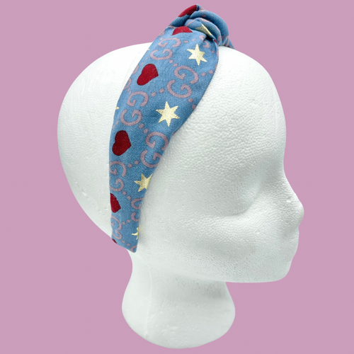 The Kate Knotted Headband - Dusty Blue