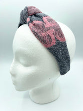 Load image into Gallery viewer, The Kate Knotted Headband - Pink and Gray