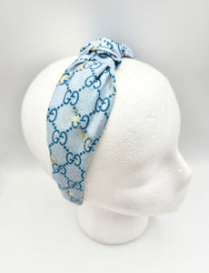 The Kate Knotted Headband - Blues