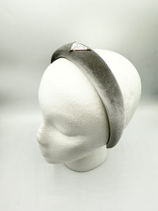 The Alice Headband - Grey Velvet