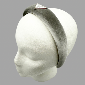 The Alice Headband - Grey Velvet