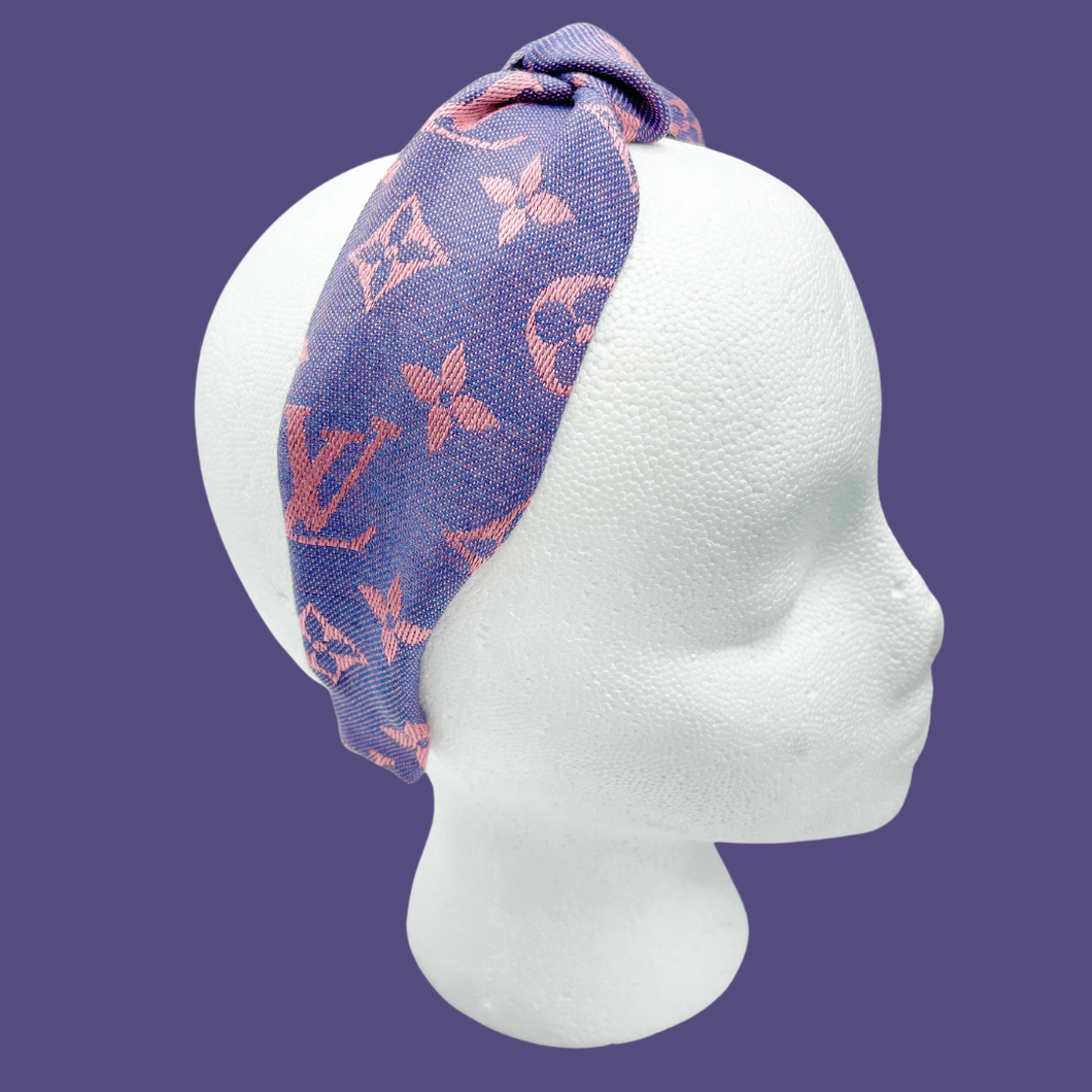 The Kate Knotted Headband - Purple & Pink