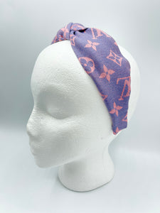 The Kate Knotted Headband - Purple & Pink