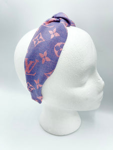 The Kate Knotted Headband - Purple & Pink