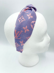 The Kate Knotted Headband - Purple & Pink