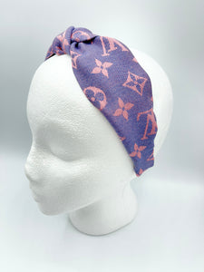 The Kate Knotted Headband - Purple & Pink